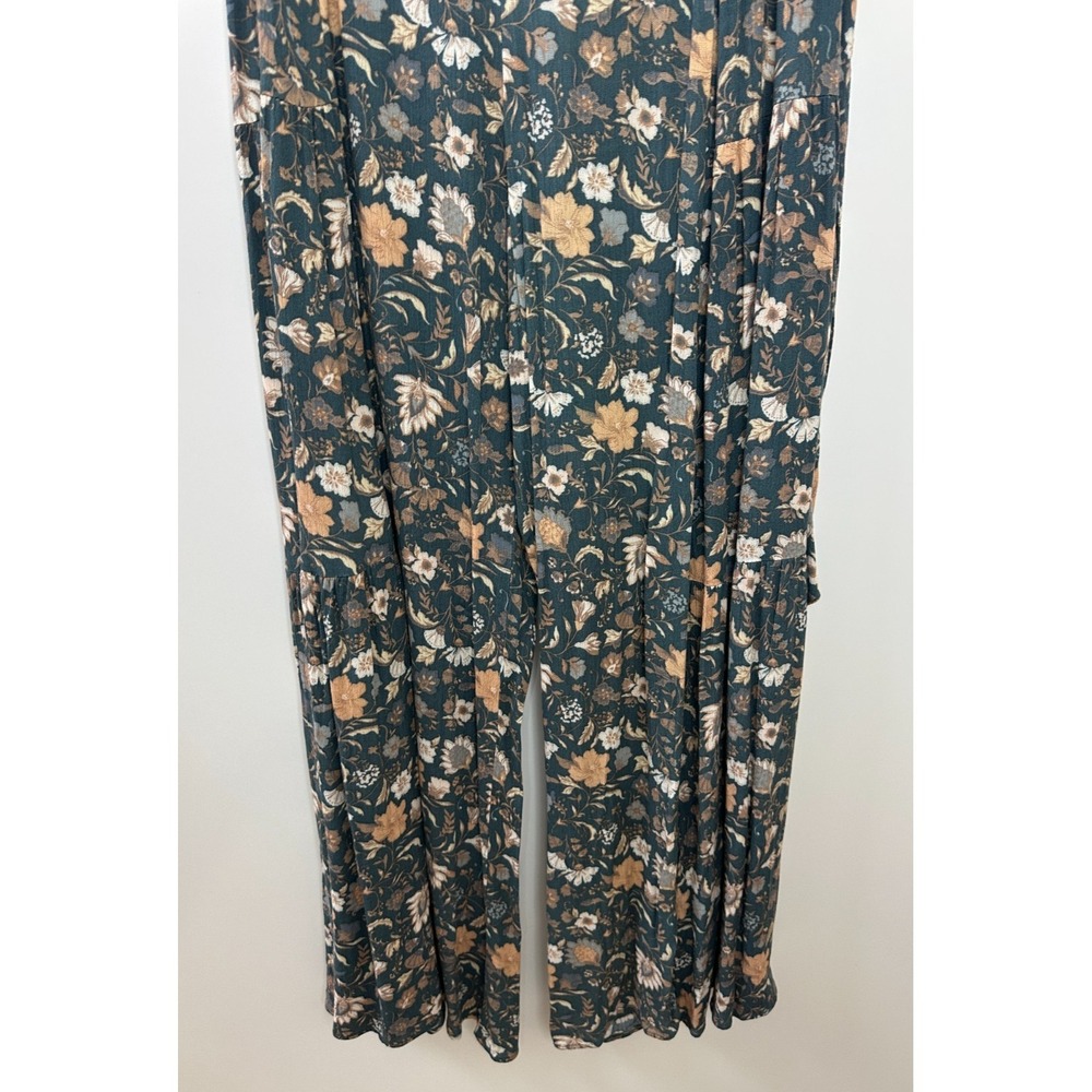 Easel Wide Leg Ruffle Pull On Elastic Waist Pant Floral Small Boho Beachy Resort - Picture 4 of 16
